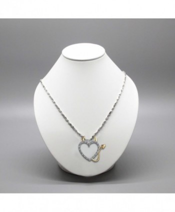 Gorgeous Devil Heart Necklace Charming in Women's Pendants