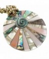 2" Paua Abalone Mother of Pearl Shell Beads Necklace 18.5" long CA310 - C6185DHYWZX