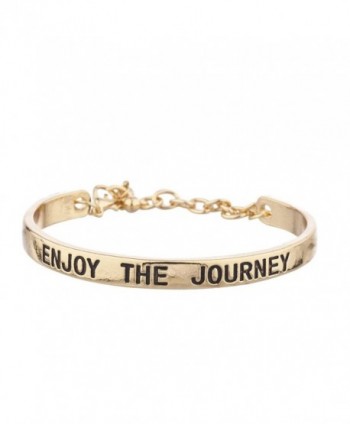 Lux Accessories Goldtone Enjoy The Journey Engraved Verbiage Bangle Bracelet Bracelet - CL12LO55M4F