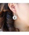 Siberian Circle Earrings Crystal Rhinestones in Women's Drop & Dangle Earrings