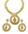 Banithani 18K Gold Micron Plated Wedding Necklace Set Traditional Jewelry Gift For Her - Gold-6 - CE12L369UAB