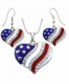 American Patriotic Independence Necklace Earrings