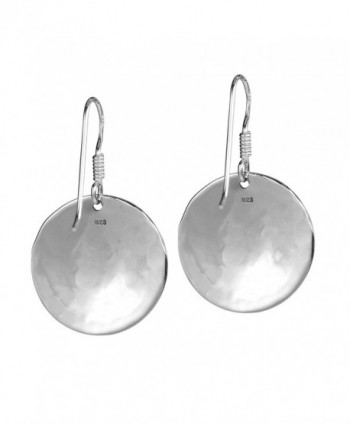 Hammer Texture Sterling Silver Earrings in Women's Drop & Dangle Earrings