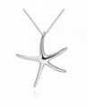 Playful Starfish Dance .925 Sterling Silver Necklace - CA11O389X41