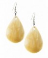 Maisha Beautiful African Fair Trade Up cycled Bovine Natural Cream Color Horn Earrings - C811C1HKPZ7