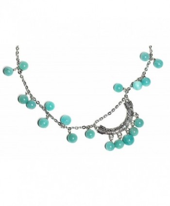 Polyth Handmade Gemstones Necklace Amazonite in Women's Pendants