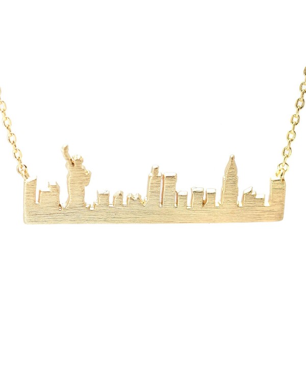 Spinningdaisy Handcrafted Empire State Building NYC cityscape Necklace - CW11YGKQP79
