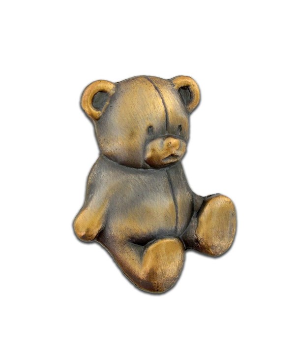 PinMart's Antique Gold Teddy Bear Stuffed Animal Lapel Pin - C9110T80PPP