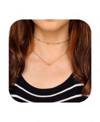 Multilayer Necklace Chokers Necklaces Jewelry - Gold - C1187U4UQS8