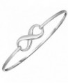 Sterling Silver Infinity Symbol Catch Bangle Bracelet - CP11K4BH6I1