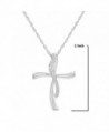 Sterling Silver Diamond Cross Pendant Necklace in Women's Pendants