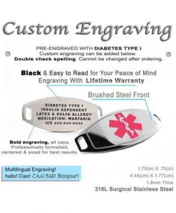 MyIDDr Pre Engraved Customized Diabetes Attachable