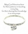 Silvertone School Theme Teacher's Blessing Stretch Bracelet with Angel Charm (Gift Box Included) - C011GDDU4V5