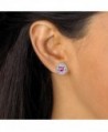 Silver Earrings 11 5x11 5mm Round Zirconia in Women's Stud Earrings