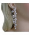 EVER FAITH Austrian Earrings Silver Tone in Women's Drop & Dangle Earrings