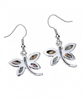 Szxc Jewelry Dragonfly Abalone Earrings in Women's Drop & Dangle Earrings
