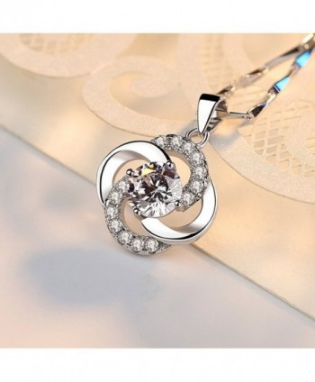 Sterling Silver Zirconia Pendant Necklace in Women's Pendants