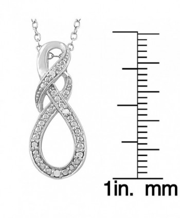 Sterling Silver Diamond Infinity Necklace in Women's Chain Necklaces