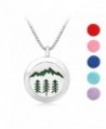 MANZHEN Tiny Mountain Forest Nature Wilderness Trees Hiking Camping Pendant Necklace - CG1857HDOAM