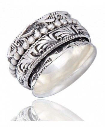 Energy Stone "DANCER" Sterling Silver Meditation Spinner Ring (Style US61) - CK1803KKIX5