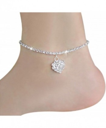 Gillberry Lady girls Fashion Anklet Chain - White - C112H9T5Z29