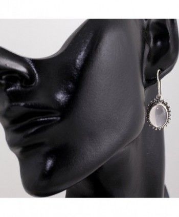 Sterling Moonstone Gemstone Vintage Earrings in Women's Drop & Dangle Earrings