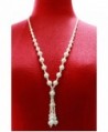 Bijoux Ja Cream colored Synthetic Dangling in Women's Pearl Strand Necklaces