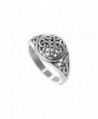 Gem Avenue 925 Sterling Silver Round Front Celtic Knot Ring - CI115GMYWIP