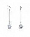 SBLING 18K Gold Plated or Platinum Plated Cubic Zirconia Drop Earrings (3.9 cttw) - CQ1809DX2DC