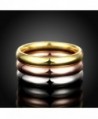 JAJAFOOK Womens Stackable Tri Colors Stainless in Women's Band Rings