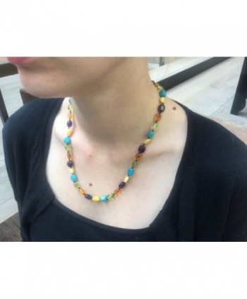 Amberbeata Teething Necklace Caribbean Turquoise in Women's Strand Necklaces