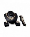 Spiritlele Vintage Necklace Bracelet Earrings - gold circle - CU1807ECN53