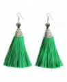 Bohemian Ethnic Tassel Earrings Handcrafted Long Drop Dangle Earrings for Women Wedding Jewelry - Green - C2185IWK7AM