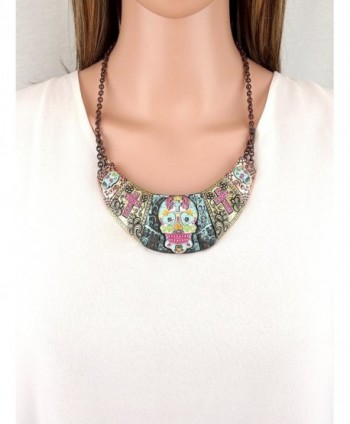 Burnish Handpainted Statement Necklace Earrings
