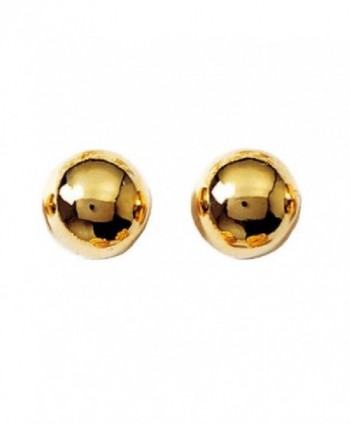 So Chic Jewels - 10 mm - 18k Gold Plated XL Ball Stud Earrings - CU1158DWNUB