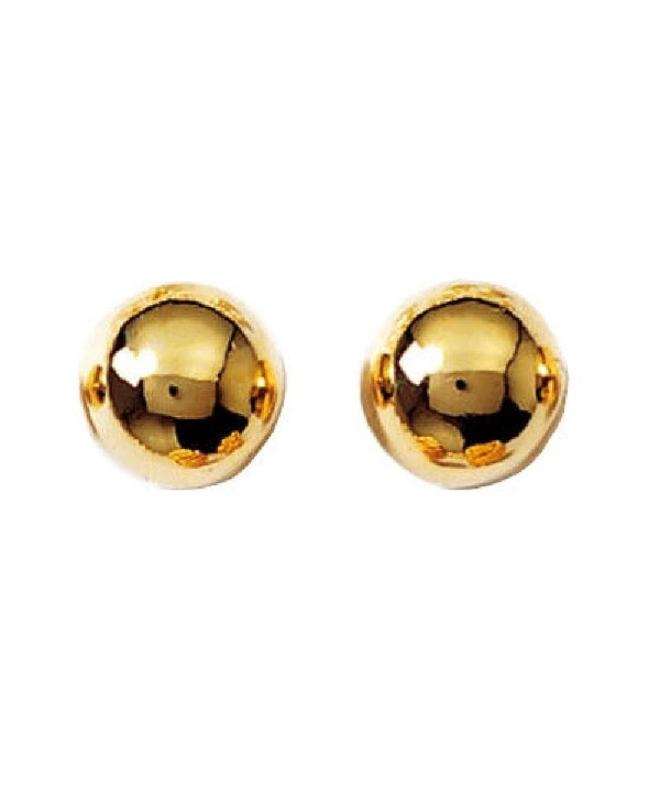 So Chic Jewels - 10 mm - 18k Gold Plated XL Ball Stud Earrings - CU1158DWNUB
