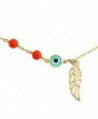 Plated Synthetic Coral Anklet Angel