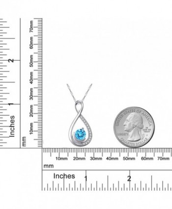 Infinity Aquamarine Swarovski Birthstone Anniversary in Women's Y-Necklaces