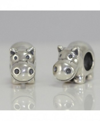Sterling Adorable Hippopotamus Charm Bracelets - CL11X9XO0RV