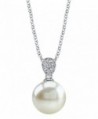 8mm White Freshwater Cultured Pearl & Crystal Belinda Pendant - C511MJCJN4D