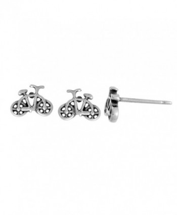 Boma Sterling Silver Bicycle Stud Earrings - C211NY5OSM1