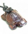 Amulet Lucky Charm Turtle Red Tiger Eye Healing Protection Powers Pendant Necklace - C61108W6RDV