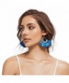 Artilady boho tassel earrings for women - Blue - C21857GAMI9
