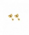 14 Karat Yellow Gold Round Bead Ball Stud Earrings- 2mm - CE11OBNPZDL