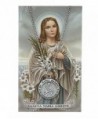 Adult Pewter St. Maria Goretti Medal Necklace-18". Prayer Card Set. - CW116ST6B1V