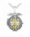 Bonnie Ball Pendant Necklace Wings Angel Caller Music Chime Locket Necklace Gift for Her - Yellow - CF12ODPA1MM