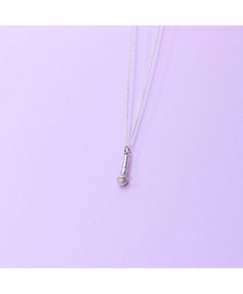 Microphone Pendant Necklace Sterling Pendent