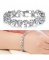 Platinum Zirconia Bracelet Wedding Jewelry in Women's Tennis Bracelets