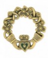 PinMart's Antique Bronze Irish Claddagh Brooch Lapel Pin - CT110UZEVNT
