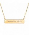 Gold Christian Bar Necklace Bible Verse Necklace Faith Necklace Sister Necklace Baptism Gift Birthday - CU1845LR49O
